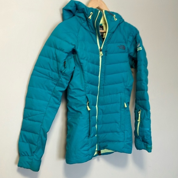 The North Face Steep Series Recco Teal Turquoise Down Ski Jacket - Picture 4 of 8